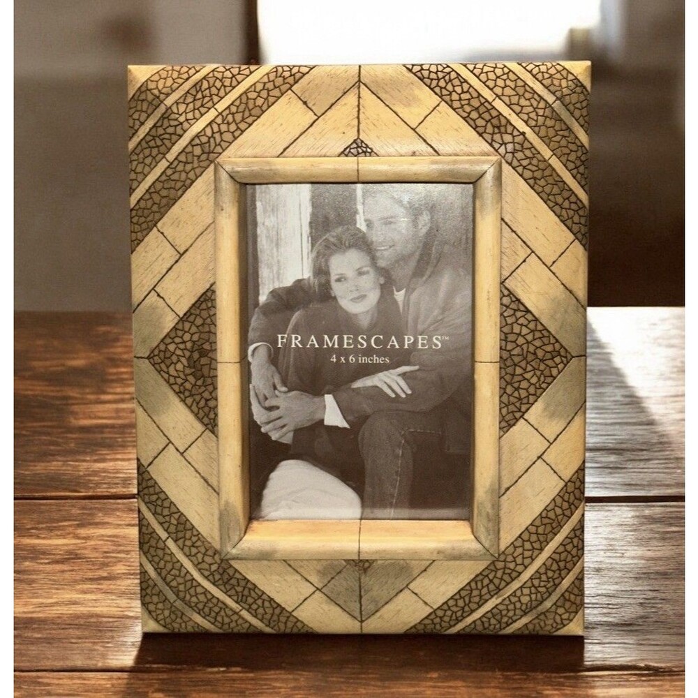 Framescapes Textured Wood Look Photo Picture 4x6 Frame Vintage Heavy